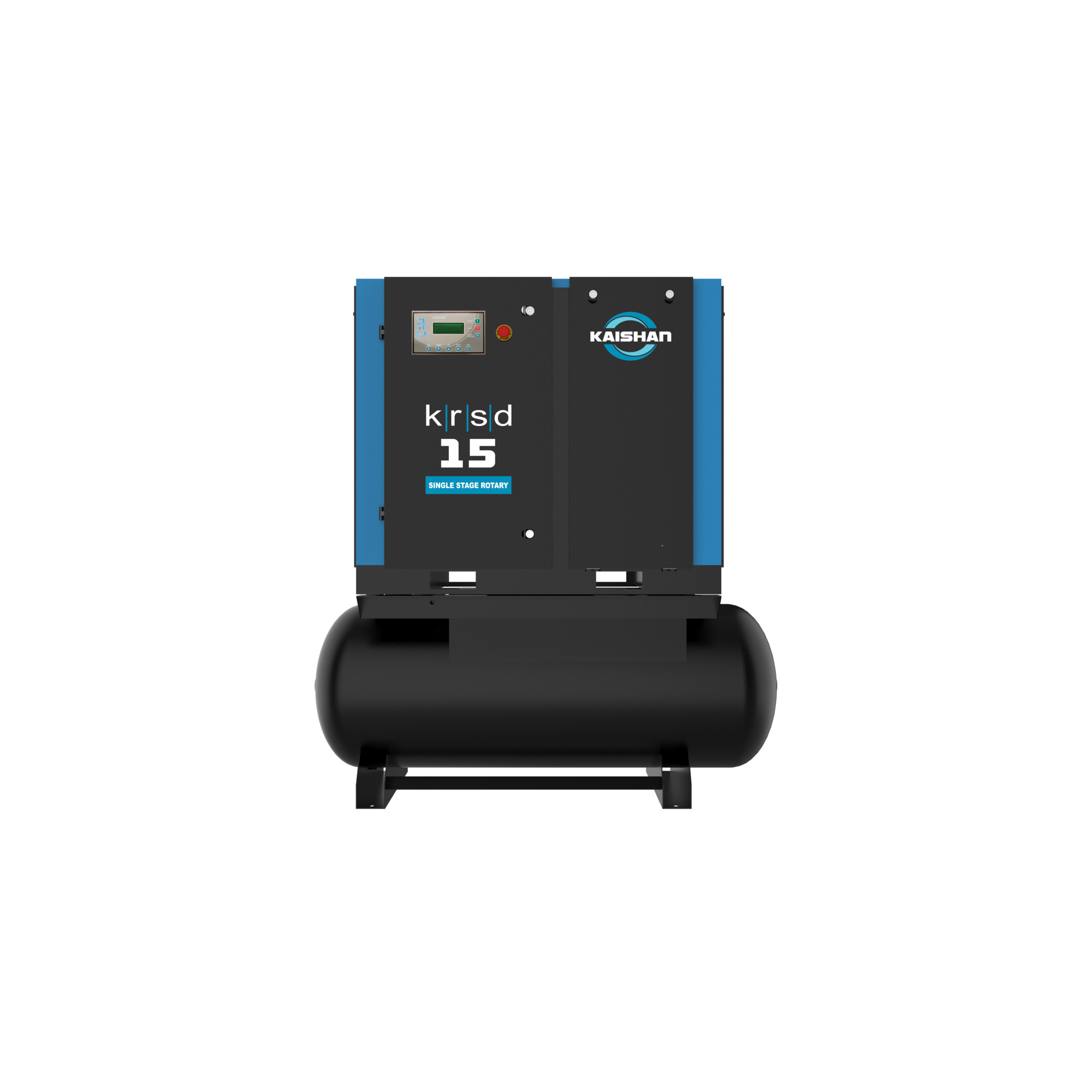 Kaishan Compressor USA Direct Drive VSD Tank Air Compressor - 15 HP, 460/3/60, 115 PSI, Rotary Screw, Model# KRSDT015A1V4S8U